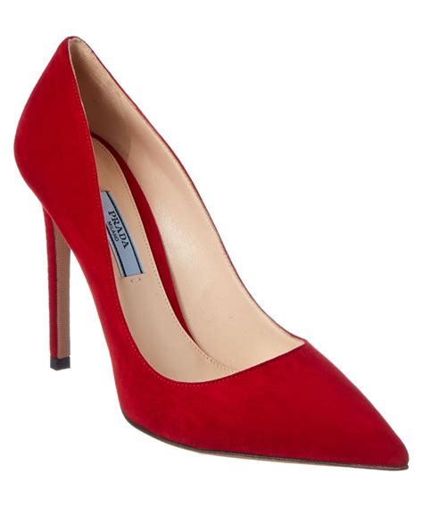 prada scalloped suede pointy-toe pump|prada suede pointy toe pump.